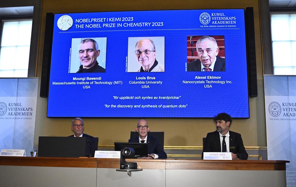 ogoszenie tegorocznej nagrody Nobla w dziedzinie chemii / autor: PAP/EPA/Claudio Bresciani