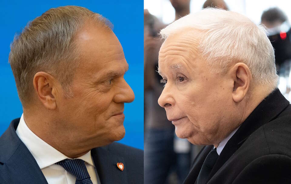 Donald Tusk, Jarosław Kaczyński / autor: Fratria