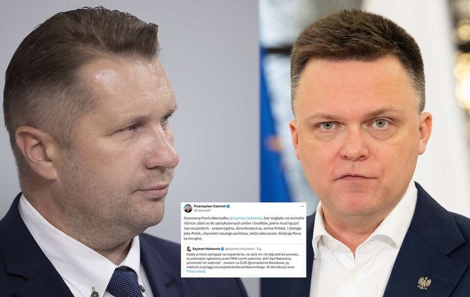 Prof. Przemysław Czarnek, Szymon Hołowni / autor: Fratria/X