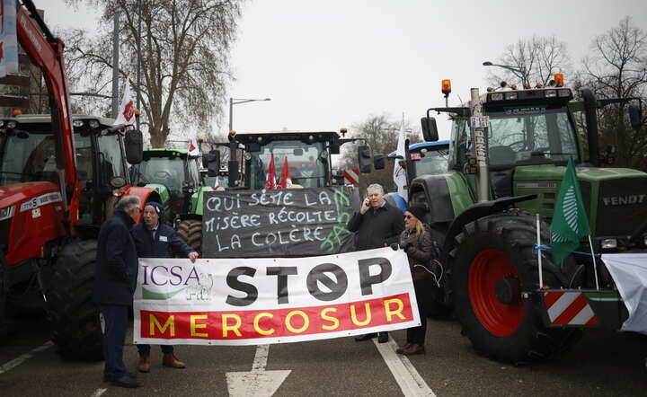 Europejscy rolnicy protestują w Strasburgu / autor: PAP