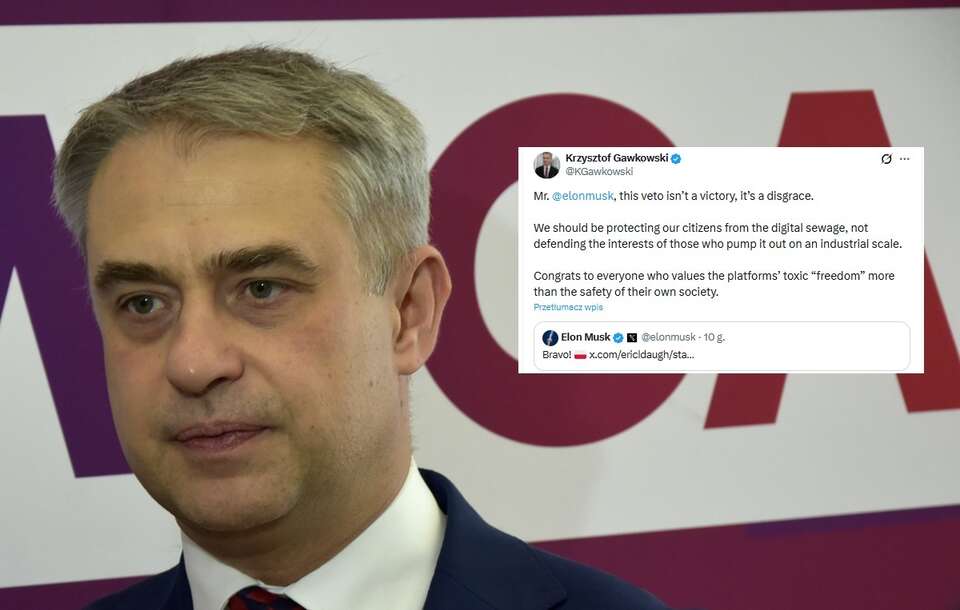 Musk praised president   Nawrocki. Gawkowski is furious