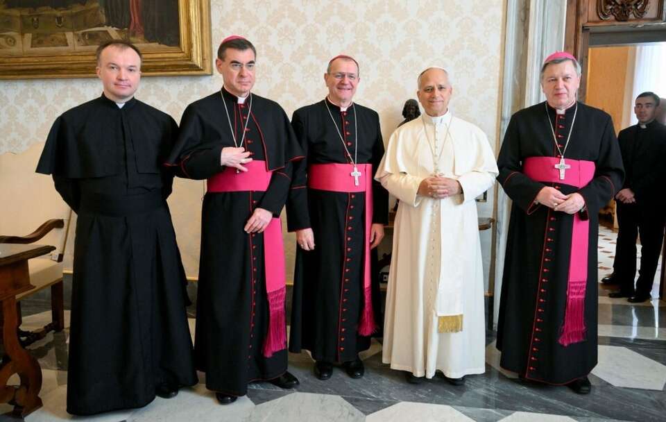 Prezydium KEP podczas audiencji u Ojca Świętego / autor: Vatican Media