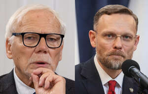 Prof. Marek Safjan i Zbigniew Bogucki / autor: Fratria/PAP/Leszek Szymański