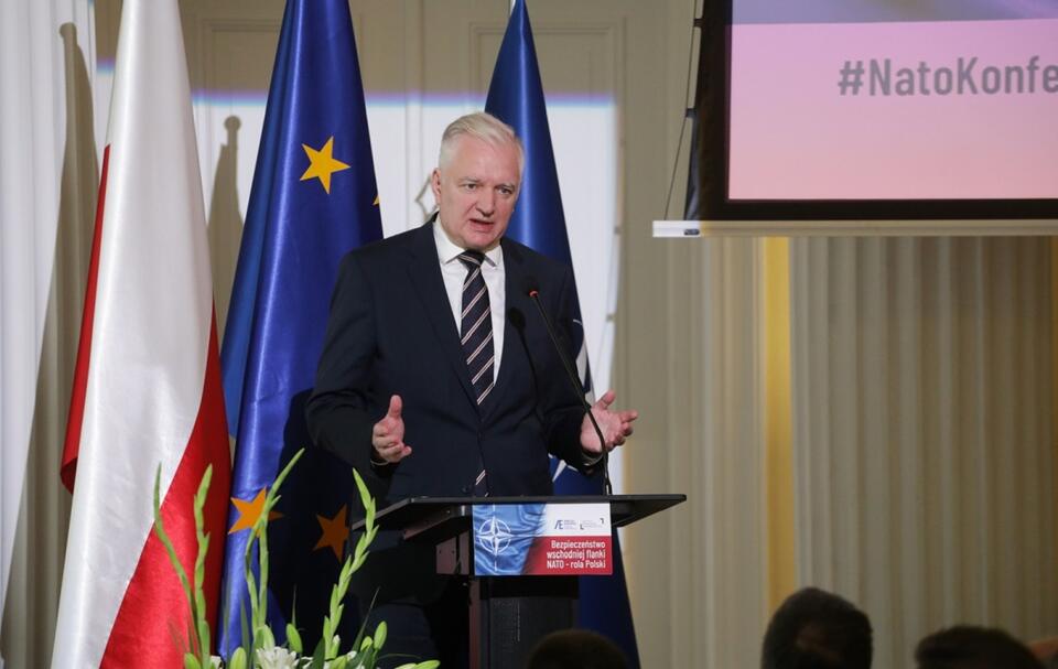 Jarosław Gowin na konferencji opozycji / autor: PAP/Albert Zawada