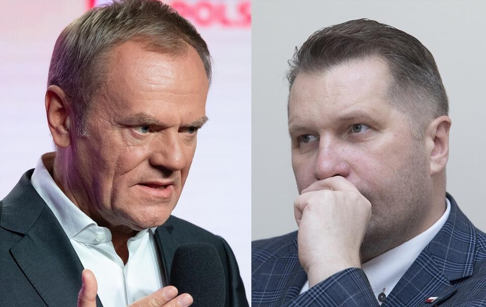 Donald Tusk vs. Przemysław Czarnek / autor: Fratria