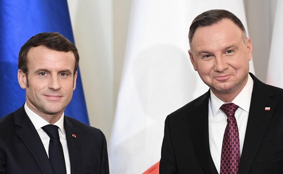 Emmanuel Macron i Andrzej Duda / autor: PAP/Radek Pietruszka