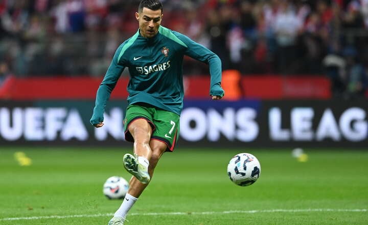 Cristiano Ronaldo na Stadionie Narodowym w Warszawie. / autor: PAP / Piotr Polak