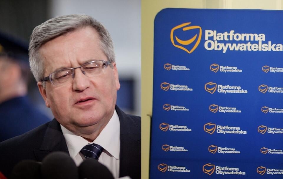 Bronisław Komorowski/baner PO / autor: Fratria