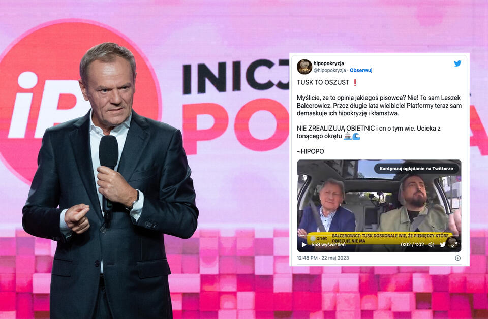 Leszek Balcerowicz konsekwentnie krytykuje Platformę Obywatelską i Donalda Tuska za licytowanie się z Prawem i Sprawiedliwością na obietnice wyborcze.  / autor: Fratria/Twitter