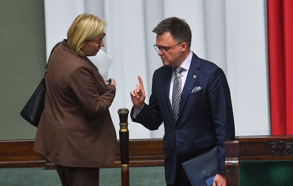 Paulina Hennig-Kloska i Szymon Hołownia / autor: PAP/Piotr Nowak