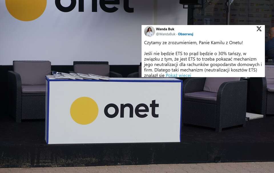 Dziubka z Onetu zaatakował prezydenta ws. ETS. Buk odpowiada