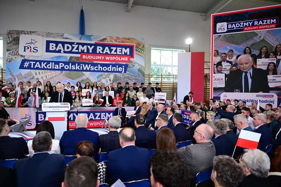 Prezes PiS Jarosław Kaczyński podczas Konwencji Samorządowej w Białej / autor: X/Prawo i Sprawiedliwość