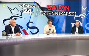 Jerzy Szmit, Agnieszka Romaszewska, Stanisław Janecki w "Salonie Dziennikarskim" na antenie Telewizji wPolsce24  / autor: Telewizja wPolsce24