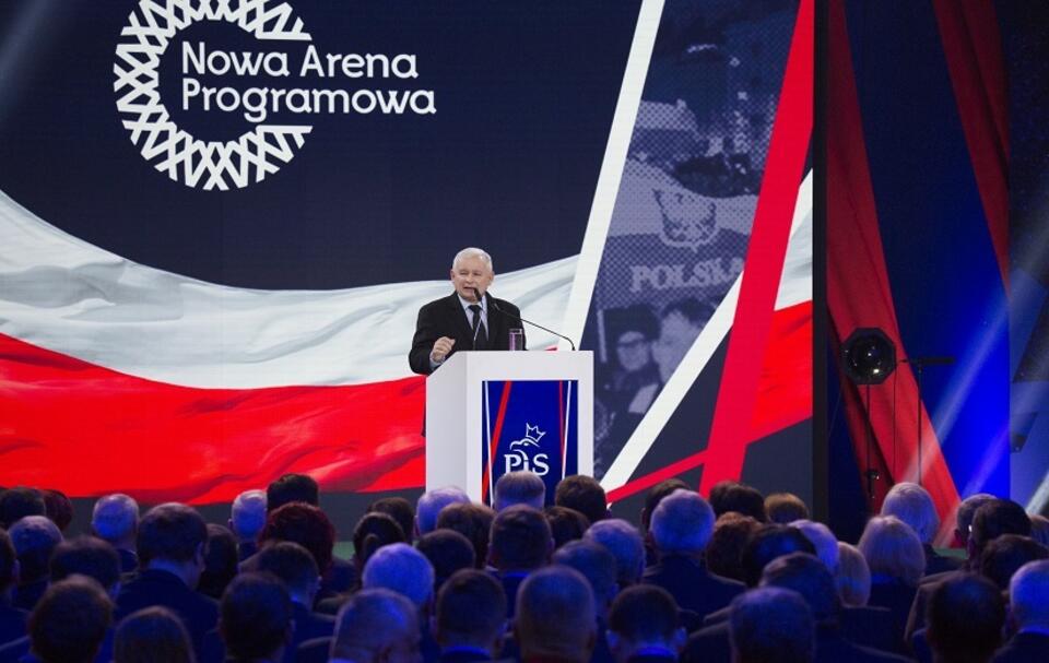 Prezes PiS Jarosław Kaczyński podczas konwencji partii w Warszawie / autor: Fratria/Andrzej Wiktor