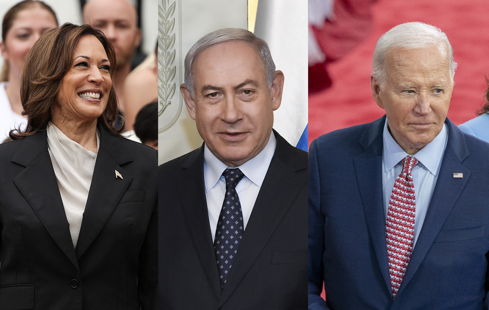 Kamala Harris, Benjamin Netanjahu, Joe Biden / autor: PAP/EPA/TING SHEN / POOL/wikimedia.commons: Matty STERN / U.S. Embassy Jerusalem/PAP/EPA/SHAWN THEW/https://creativecommons.org/licenses/by/2.0/