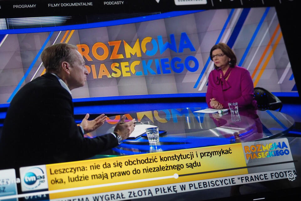 Program "Rozmowa Piaseckiego" w TVN24. / autor: Fratria/Kamil Kwiatek