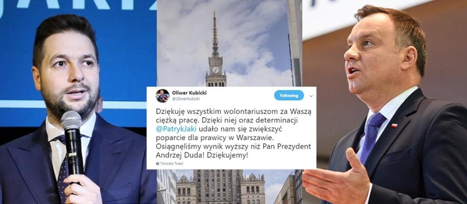 Patryk Jaki, PKiN, tweet Oliwera Kubickiego, prezydent Andrzej Duda / autor: PAP/Paweł Supernak; Fratria; Twitter; PAP/Wojciech Pacewicz 