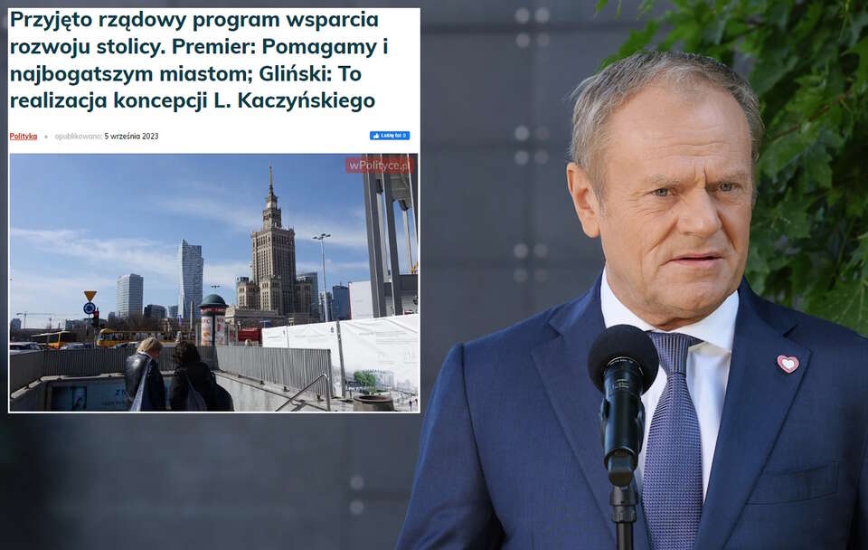 Tusk obiecał 100 mln zł, które zaplanował wcześniej rząd PiS