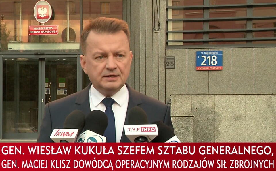 Minister Błaszczak / autor: screenshot/TVP info