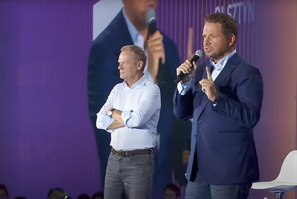 Donald Tusk i Rafał Trzaskowski podczas Campusu Polska Przyszłości w  / autor: YouTube/Campus Polska Przyszłości