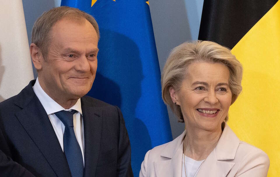 Donald Tusk i Ursula von der Leyen / autor: Fratria