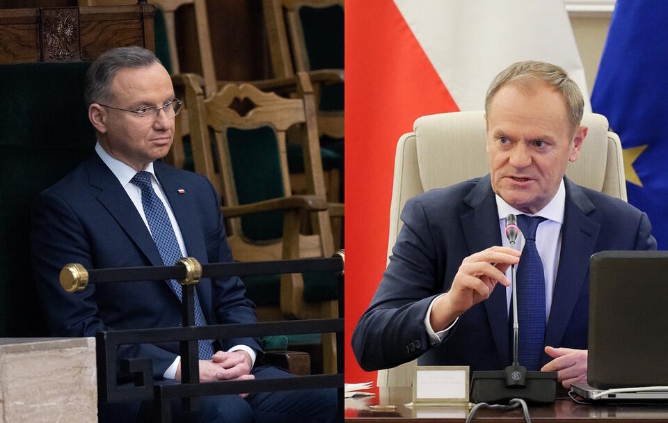 Prezydent Duda, Premier Tusk / autor: PAP/Paweł Supernak