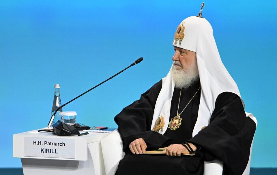 Patriarcha Cyryl na sesji plenarnej II Szczytu Forum Ekonomiczno-Humanitarnego Rosja-Afryka w Petersburgu / autor: PAP/EPA/PAVEL BEDNYAKOV / SPUTNIK / KREMLIN POOL