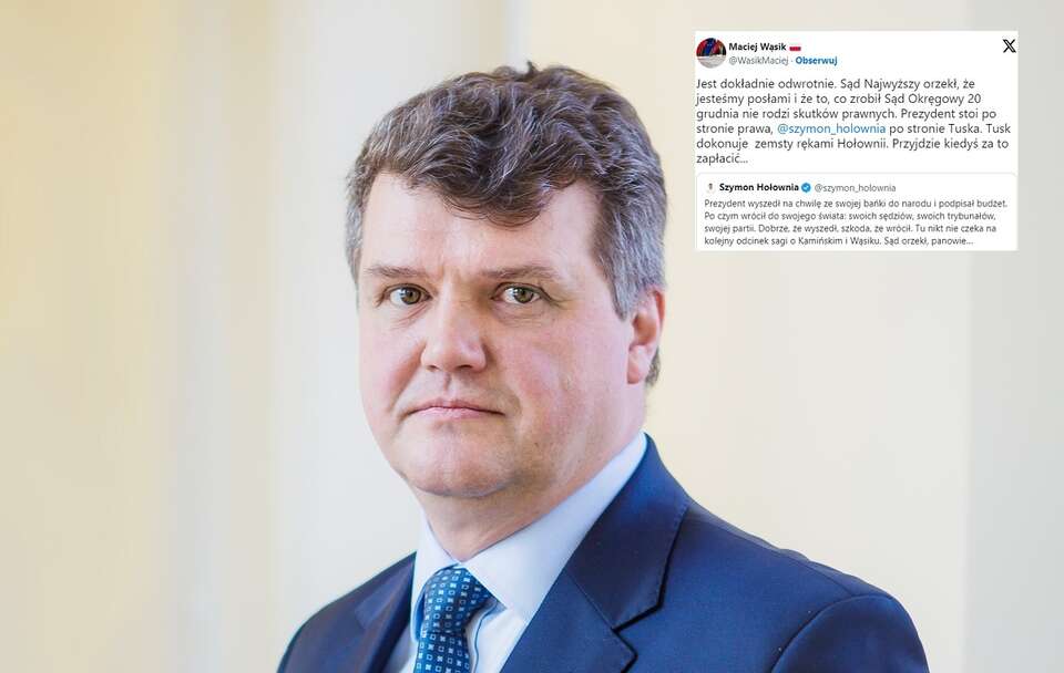 Maciej Wąsik / autor: Fratria/X (screenshot)