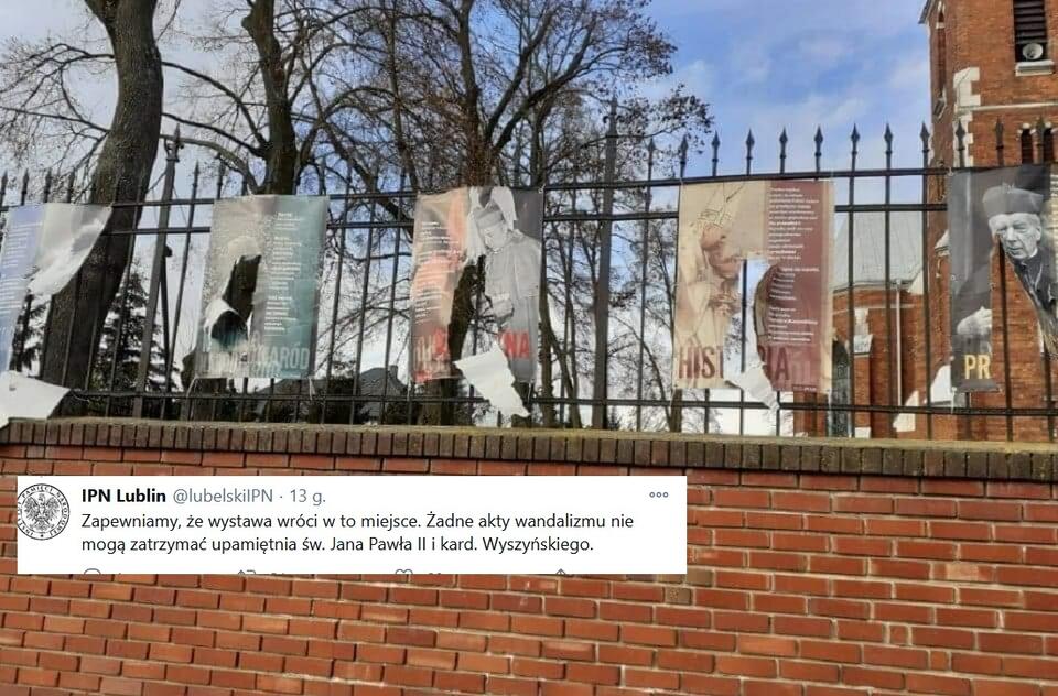 Wystawa o kard. Wyszyńskim i św. Janie Pawle II / autor: Twitter/IPN Lublin