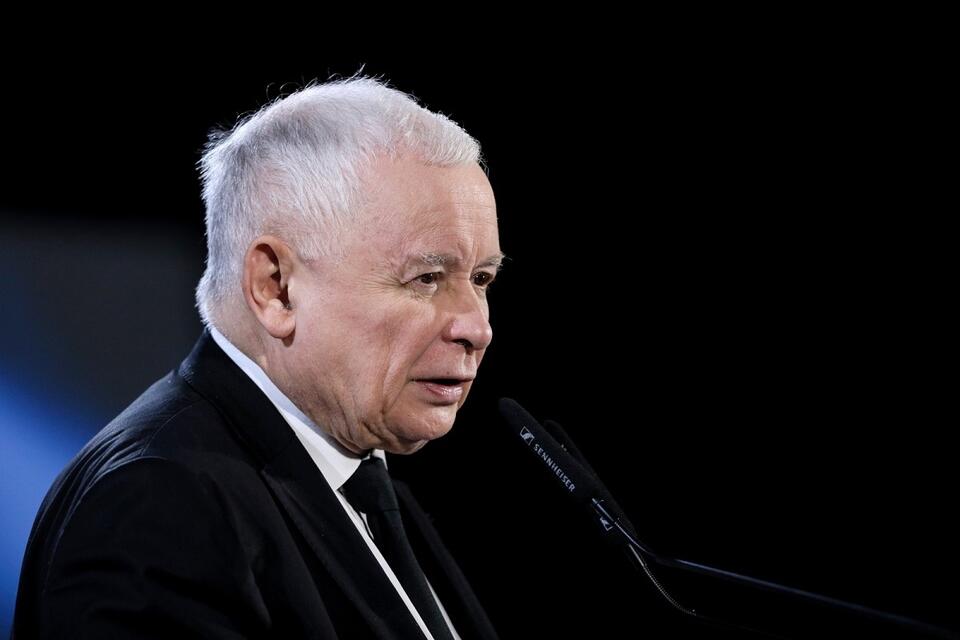 Prezes Prawa i Sprawiedliwości Jarosław Kaczyński podczas spotkania z mieszkańcami Gliwic / autor: PAP/Tomasz Wiktor