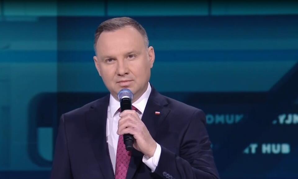 Prezydent Andrzej Duda / autor: screenshot/TVP info