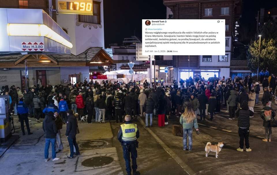 Fire in Switzerland. Tusk: Poland offers aid  to the victims