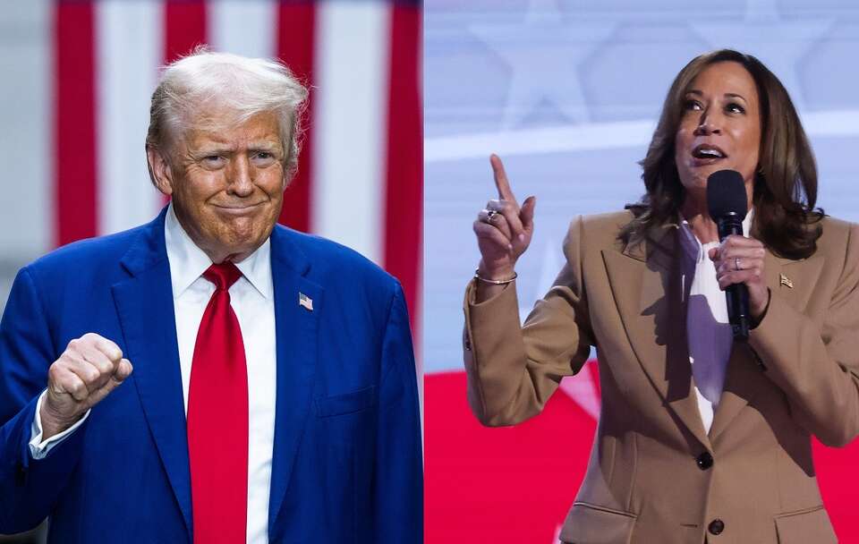 Donald Trump i Kamala Harris / autor: PAP/EPA/JIM LO SCALZO/PAP/EPA/JUSTIN LANE