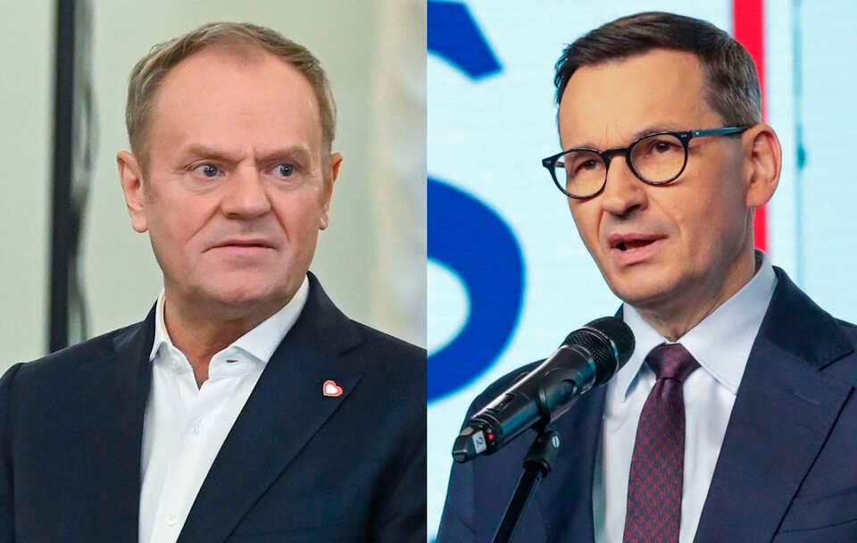 Donald Tusk, Mateusz Morawiecki  / autor: PAP/Tomasz Gzell/PAP/Piotr Nowak