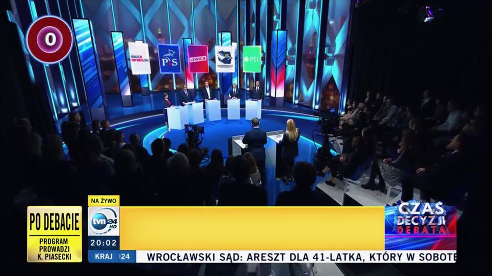 Debata w tvn24 / autor: TT: PSL