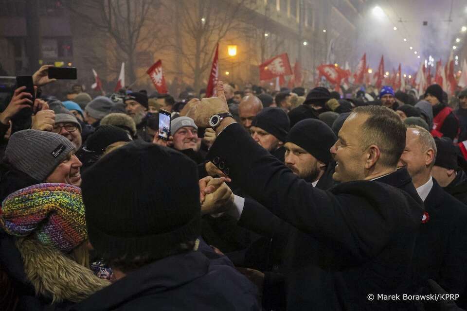 Prezydent Karol Nawrocki wziął udział we wczorajszym Marszu Powstania Wielkopolskiego, który przeszedł ulicami Poznania. / autor: KPRP/Marek Borawski