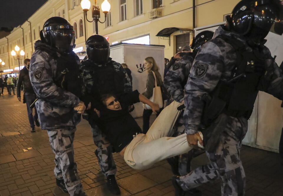 Protesty w Moskwie  / autor: PAP/EPA