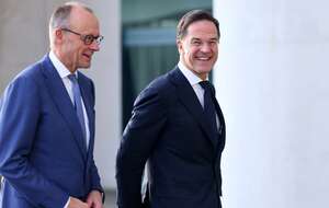 Kanclerz Niemiec i Sekretarz Generalny NATO / autor: PAP/EPA