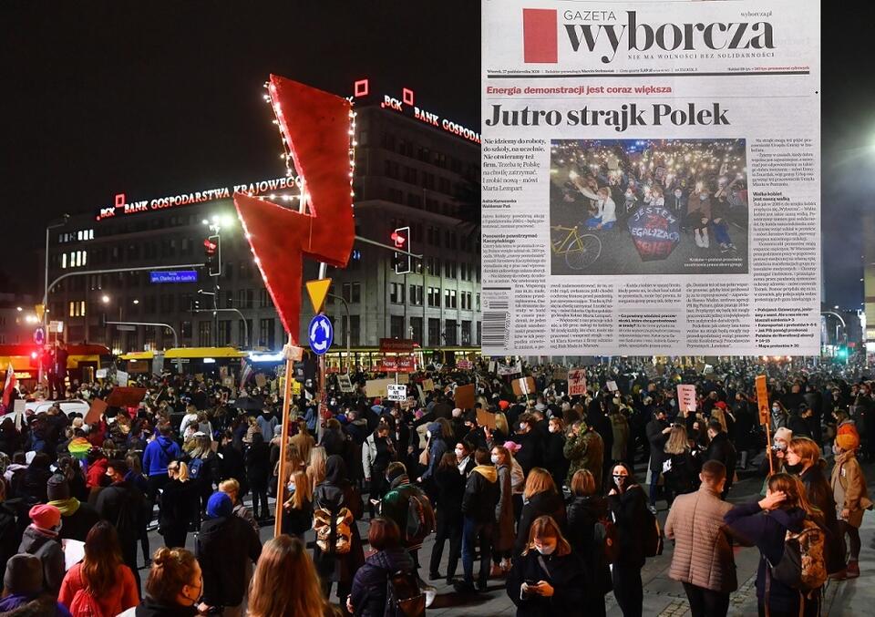 Warszawa/Uczestnicy protestu przeciwko wyrokowi Trybunału Konstytucyjnego / autor: PAP/Radek Pietruszka
