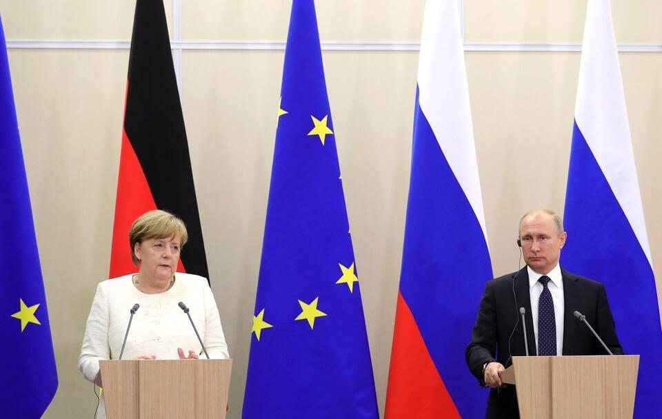 Kanclerz Niemiec Angela Merkel i prezydent FR Władimir Putin / autor: wikimedia commons/kremlin.ru/CC BY 4.0