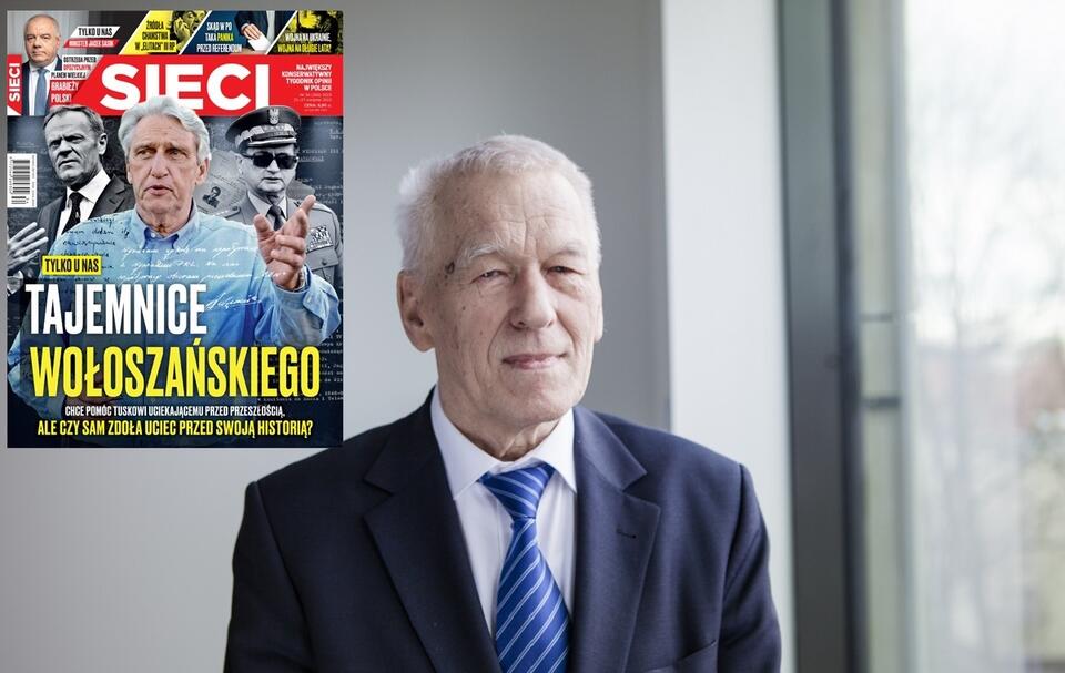 Kornel Morawiecki podczas wywiadu w 2016 r./Okładka nowego nr. tygodnika "SIeci" / autor: Fratria