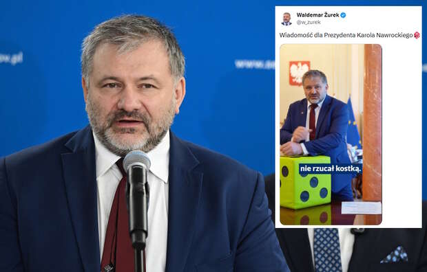 Minister Waldemar Żurek w bezczelny sposób zwrócił się do prezydenta RP Karola Nawrockiego. / autor: PAP/Radek Pietruszka/X