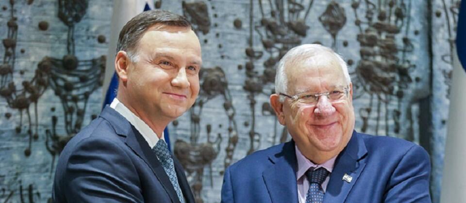 Prezydent Andrzej Duda podczas wizyty w Izraelu, styczeń 2017  / autor: Andrzej Hrechorowicz/KPRP