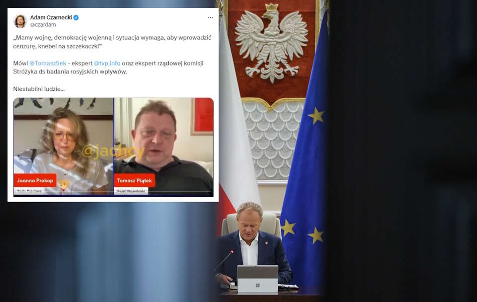 Donald Tusk, Tomasz Piątek / autor: PAP/Paweł Superna