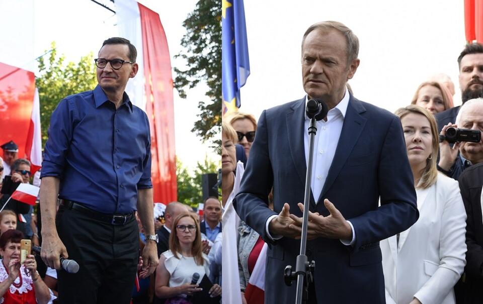 Premier Mateusz Morawiecki na Podkarpaciu/Lider PO Donald Tusk / autor: PAP/Łukasz Gągulski/Fratria