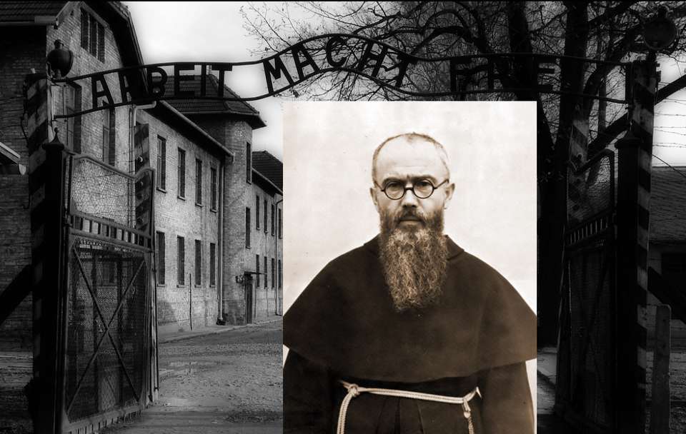 Niemiecki obóz koncentracyjny Auschwitz / św. o. Maksymilian Maria Kolbe / autor: Pixabay / Wikipedia