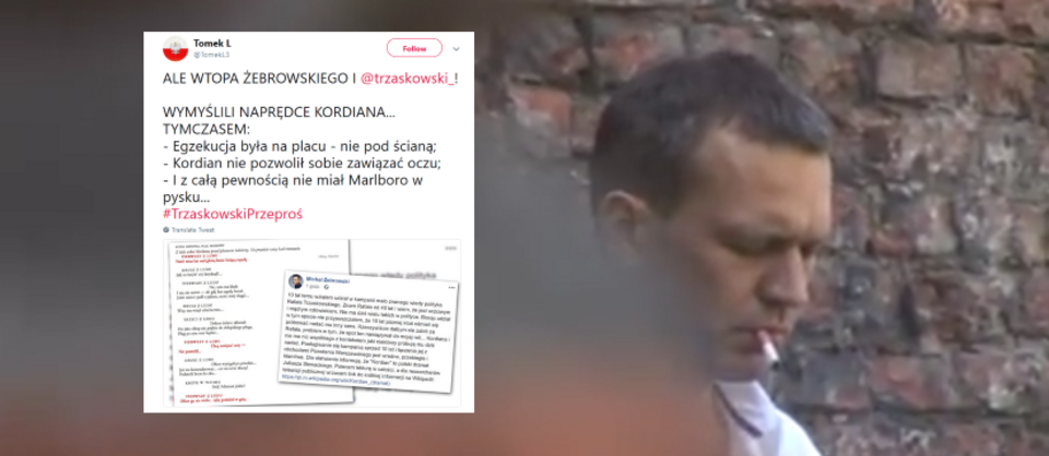 Michał Żebrowski / autor: screen youtube.com/screen Twitter