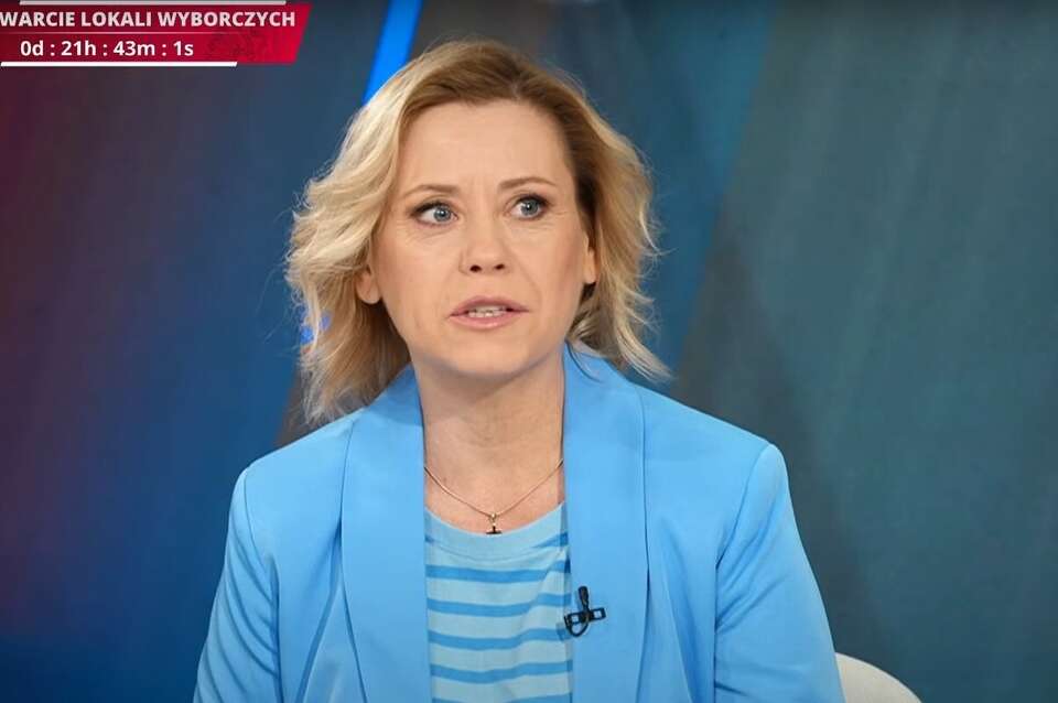 Marzena Nykiel w "Salonie Dziennikarskim" na antenie Telewizji wPolsce24 / autor: wPolsce24/screen