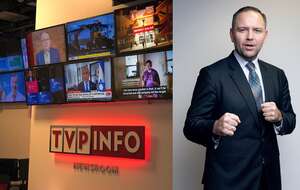 Pusty newsroom TVP Info po zmianach z grudnia 2023/dr Karol Nawrocki / autor: Fratria