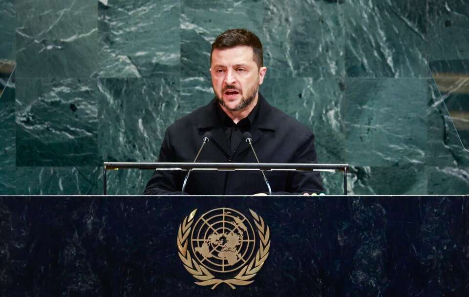 Wołodymyr Zełenski / autor: PAP/EPA/KENA BETANCUR